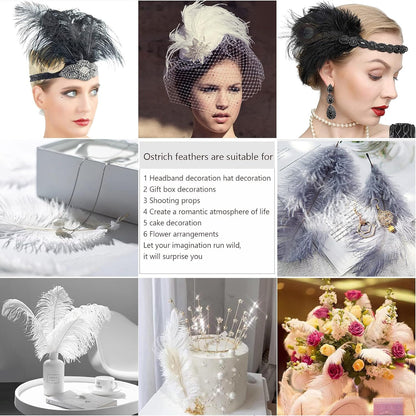 THARAHT Hot Pink Ostrich Feathers 24pcs Natural Bulk 8-10Inch 20cm-25cm for Crafts Wedding Party Centerpieces Easter Gatsbi and Home Decoration Feathers