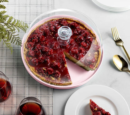 Godinger Cake Stand, Cake Plate Server with Dome, Metal Serving Tray and Shaterproof Acrylic Lid