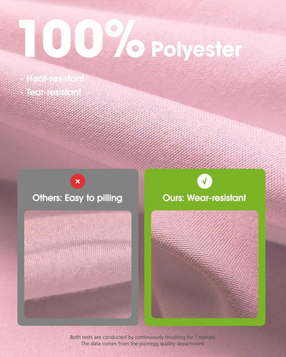 Pureegg Rectangle Table Cloth 60" x 84" – Durable Polyester Tablecloth Offers Reusable & Washable Protection, Ideal for Outdoor Party, Picnic, Wedding, Banquet and Birthday, Pink