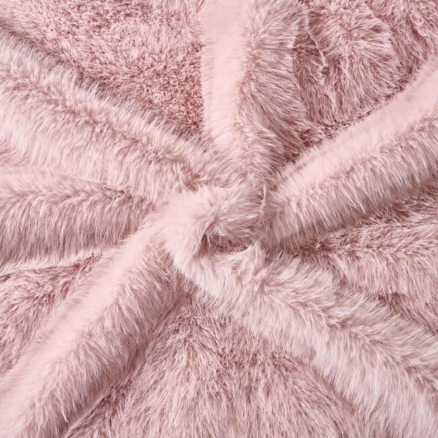 Luxury Fluffy Faux Fur Throw Blanket,Thick Fluffy Silky Fuzzy Cozy Blanket,Plush Blankets for Couch, Sofa, Chair, Bed-Pink,50x60 Inches