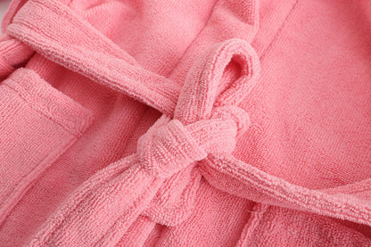 Kids Soft Towel Hooded Robe Cotton Bathrobe for Girls 5-16 Years