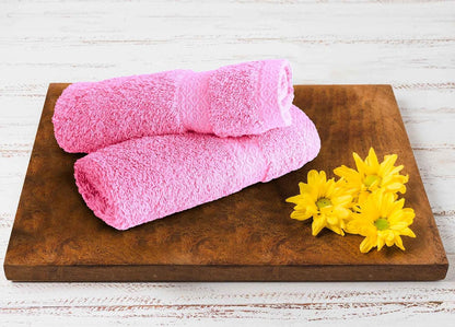 6 Piece Towel Sets, 100% Cotton Turkish Towels for Bathroom, 2 Bath Towel, 2 Hand Towel, and 2 Wash Cloth - Pink Towel Set
