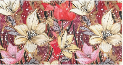 J JOYSAY Flowers Floral White Pink Bathroom Rug Mat Soft Absorbent Bath Rug Carpet Non Slip Quick Dry Bath Mats for Bathroom Shower Bedroom Living Room Kitchen 39"x20"