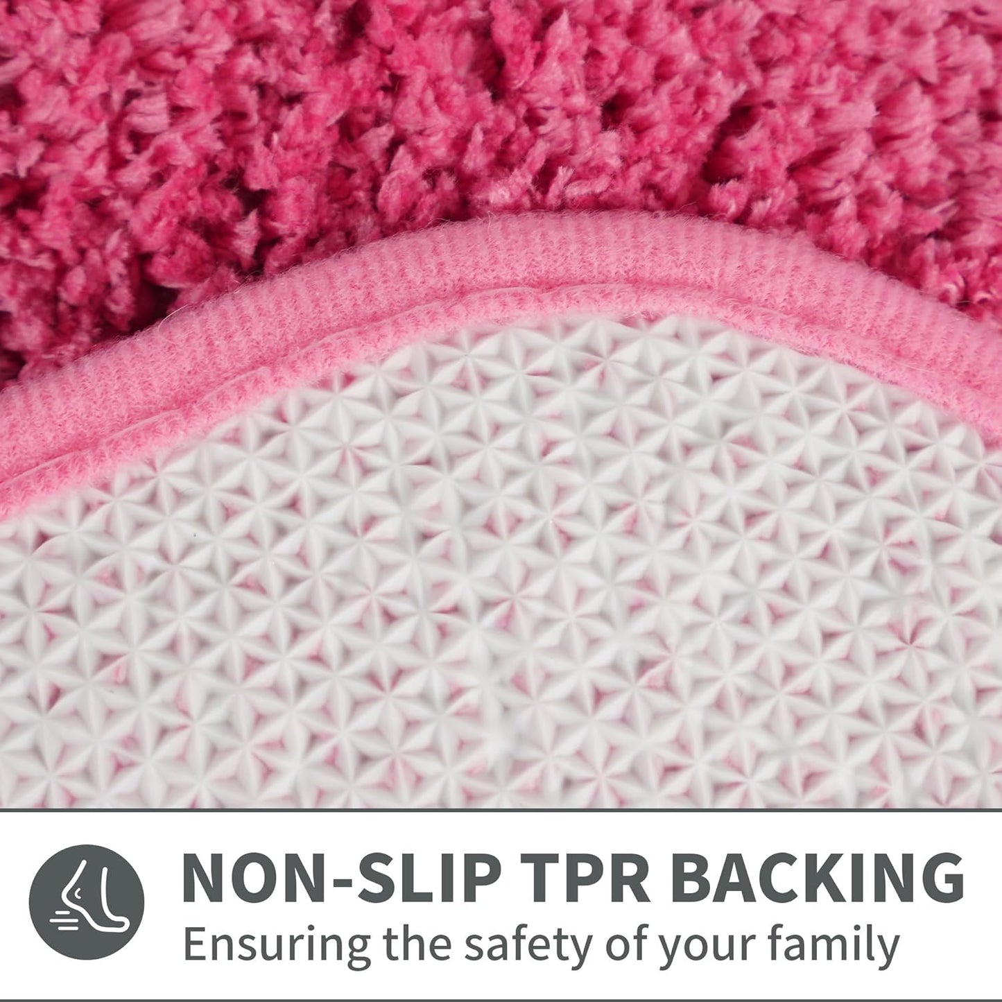 Cute Scalloped Rose Pink Bathroom Rugs Mat,Non Slip Absorbent Quick Dry Bath Mats for Shower Room,Microfiber Bath Mats for Bathroom Floor Washable Carpet for Shower Tub Sink Bedroom,20"x32"