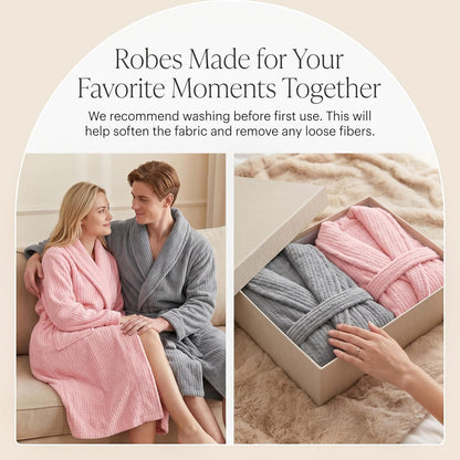 PJGGZ Women's Shawl Collar Bathrobe, Soft Long Towel Robes for Women - Super Absorbent Quick Dry yet Warm