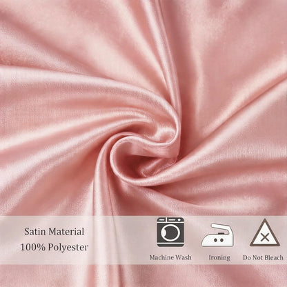 Wedding Satin Table Runners 10 Pack Universal Polyester Table Runner for Party Birthday Anniversary Retirement Engagement Banquets Graduation Bridal Shower Outdoor Events Decor (Blush Pink, 10 pcs)