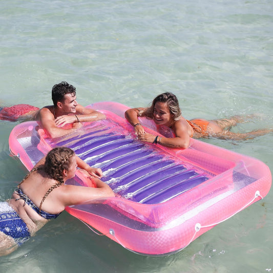 SWIMLINE Original Suntan Tub Series Classic Inflatable Tanning Float Floating Lounge | Personal Tan Pool Hybrid Lounger | Adjustable Pillow | Fill with Water | Reflective Tanning Design