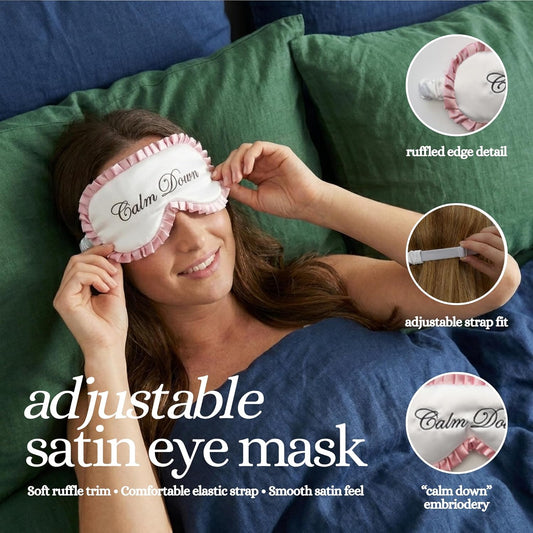 Satin Sleep Mask - Calm Down - Pink