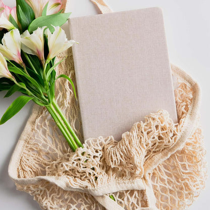 uxcell Reusable Mesh Produce Storage Bags Washable Net Portable Bag Cotton String with Long Handle for Shopping
