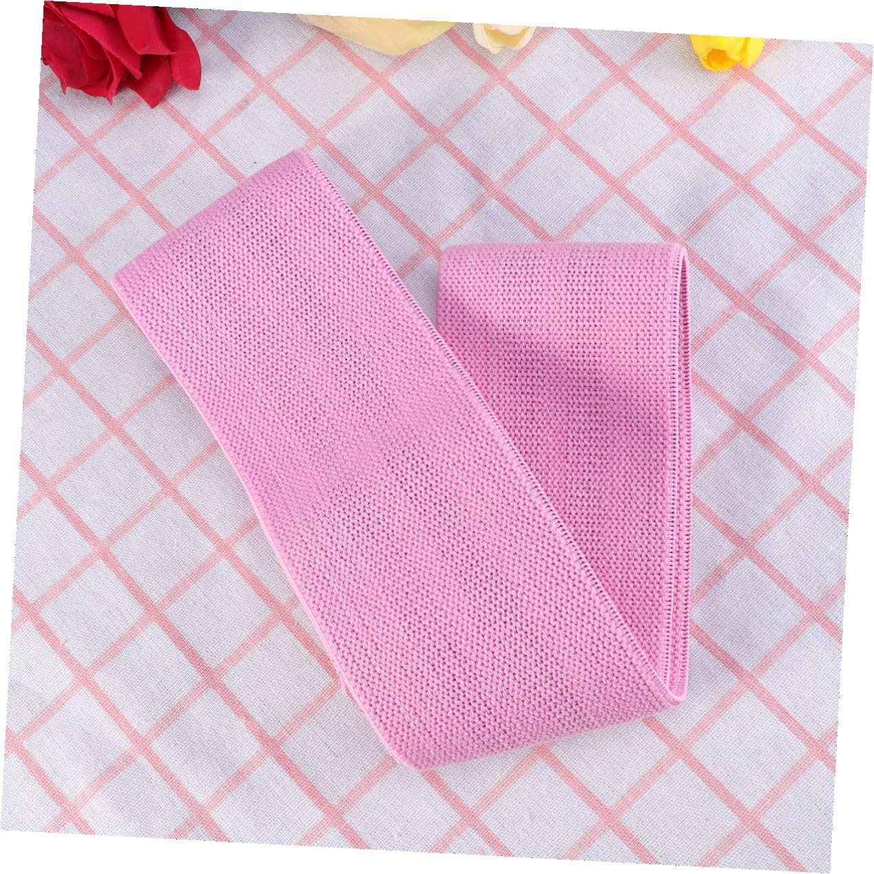 Hip Elastic Resistance Bands for Women Non-Slip Booty Builder for Leg Exercises and Butt Lifting Pink Fitness Loop for Squats and Gym Workout
