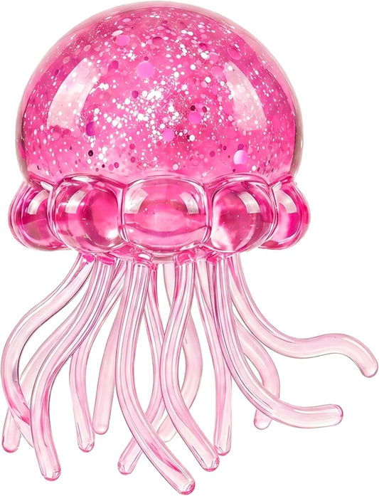 Jellyfish Squishy Squeeze Toys for Boys Girls, Ultra Soft Sensory Fidget Toys for Kids Adults, Slow Rise Stress Balls Stress Relief for Autism, Office Desk Toys Party Favors Birthday Gifts (Pink)
