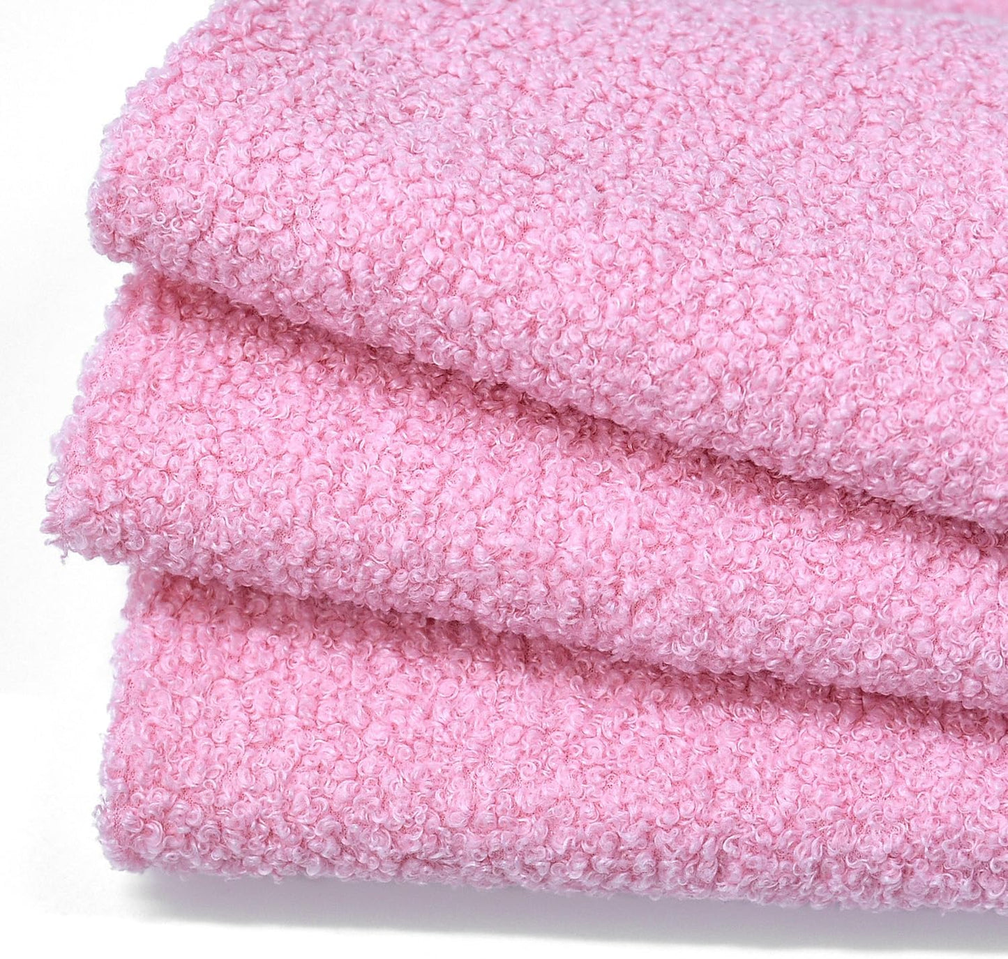 Surf turtle Pink Curly Teddy Fleece Sherpa Faux Fur Fabric, 1 Yard | 63" Wide, Fluffy Soft, Stretch Material for DIY Sewing, Craft Projects