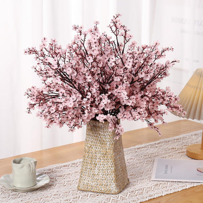8Pcs Baby’s Breath Artificial Flowers Pink Real Touch Silk Babys Breath Artificial Flowers Bulks for Home Office Wedding Decor, Indoor Outdoor Decor Table Centerpiece(8Pcs, Pink)