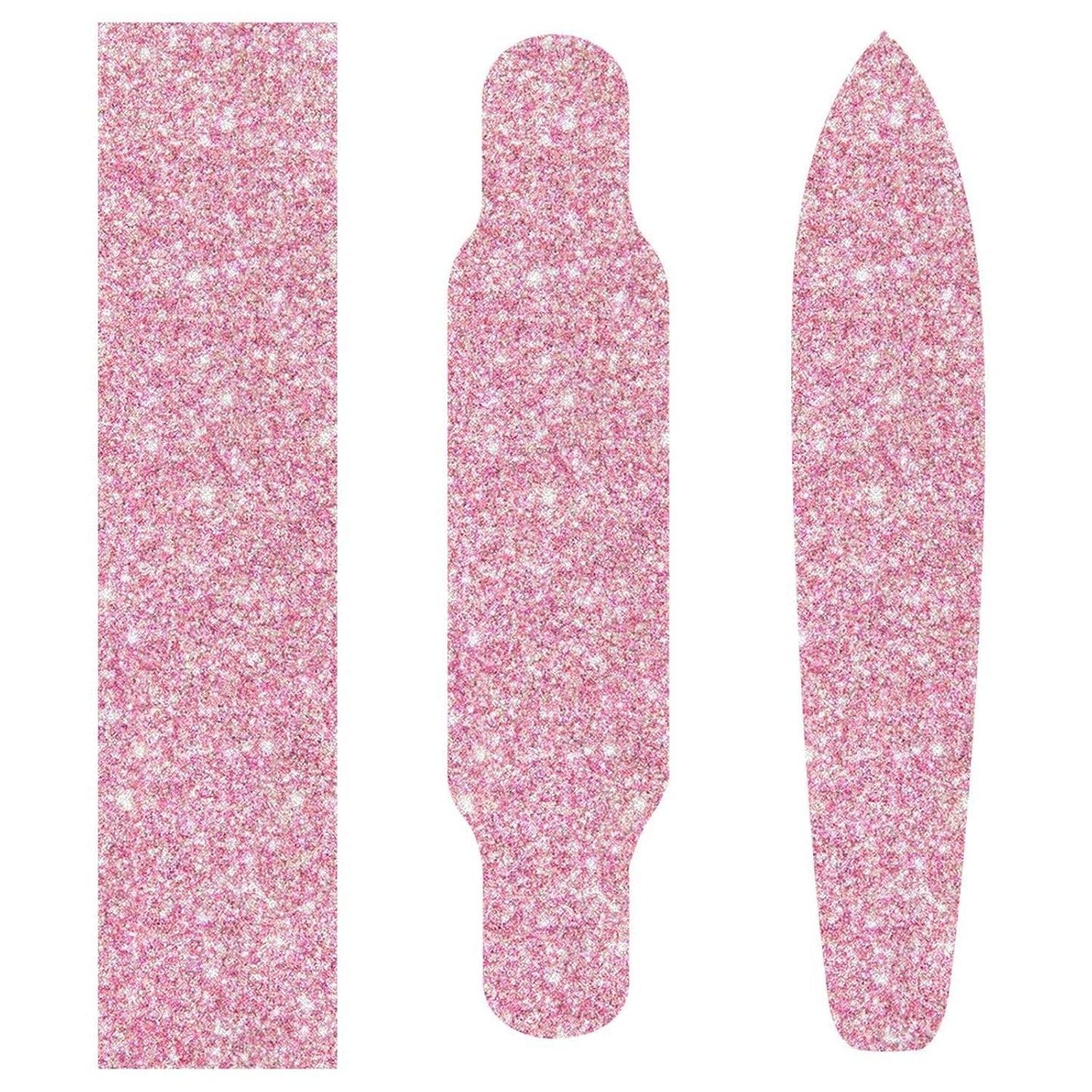 Kigai Pink Glitter Skateboard Grip Tape, Bubble Free Anti Slip Longboard Grip Tape Sheet Sticker Deck Sandpaper for Rollerboard, 33 x 9 Inch,g300869602p670c711s1496