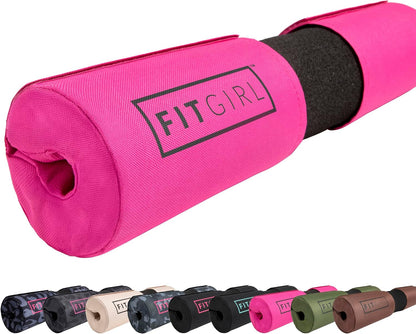 FITGIRL - Squat Pad and Hip Thrust Pad for Leg Day, Barbell Pad Stays in Place Secure, Thick Cushion for Comfortable Squats Lunges Glute Bridges, Olympic Bar and Smith Machine