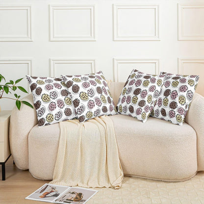 Cartoon Leopard Strawberry Throw Pillow Covers (Pack of 2),Pink Yellow Brown Leopard Cushion Cover for Teens Wild Cheetah Fur Pillow Cases Cute Fruits Pattern Living Room Sofa Bed Decor ,22"Lx22"W