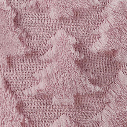 DFXSZ Christmas Pillow Covers 18x18 inch Set of 2 Pink Christmas Tree Decoration Soft Plush Faux Fur Jacquard Throw Pillows for Bedroom Sofa Holiday Festivals Winter Home Decor PTK070D18