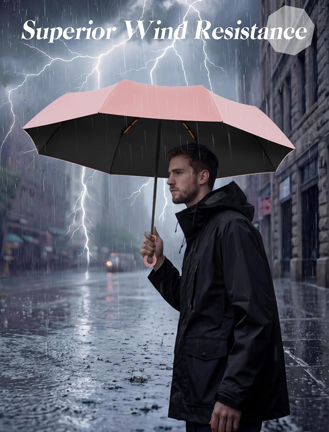 Seniny Umbrellas for Rain with Ring Buckle - Travel Umbrella Compact for Backpack, Car, Walking, Automatic UV Umbrella for Sun Protection, Small Portable & Folding Umbrellas for Windproof, Women Kids