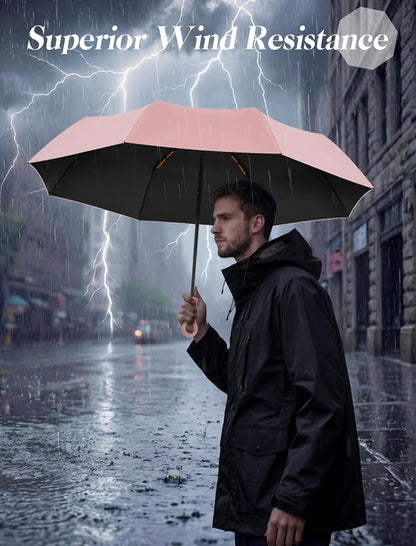Seniny Umbrellas for Rain with Ring Buckle - Travel Umbrella Compact for Backpack, Car, Walking, Automatic UV Umbrella for Sun Protection, Small Portable & Folding Umbrellas for Windproof, Women Kids
