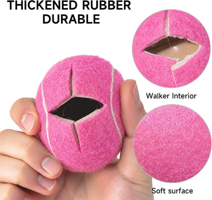 2 Pack Walker Tennis Balls – Pre-Cut Tennis Balls for Walker or Furniture Legs, Long Lasting Ski Glides & Pads, Easy Installation, Floor Protectors