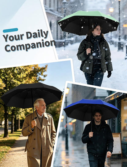 Jorilis Compact Umbrella for Travel - Automatic Umbrellas for Rain & Sun Protection, Small Portable UV Umbrella for Car, Backpack, Walking, Folding Windproof Umbrellas for Kids, Women