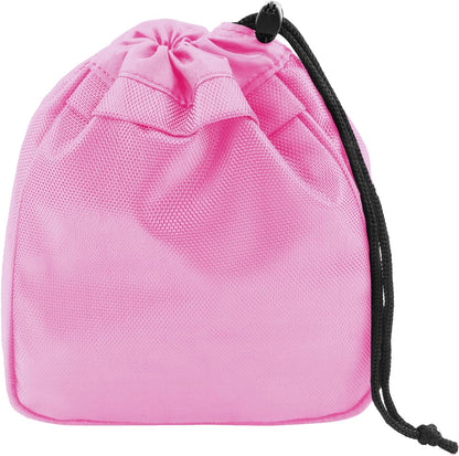 Golf Valuables Pouch,Golf Tee Pouch with Drawstrings,Nylon Golf Accessory Bag for Men & Women (Pink)