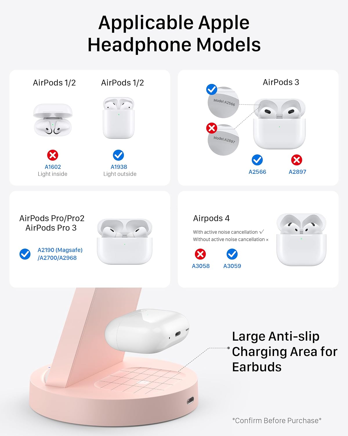 Anlmz 3 in 1 Charging Station - for Apple Multiple Devices