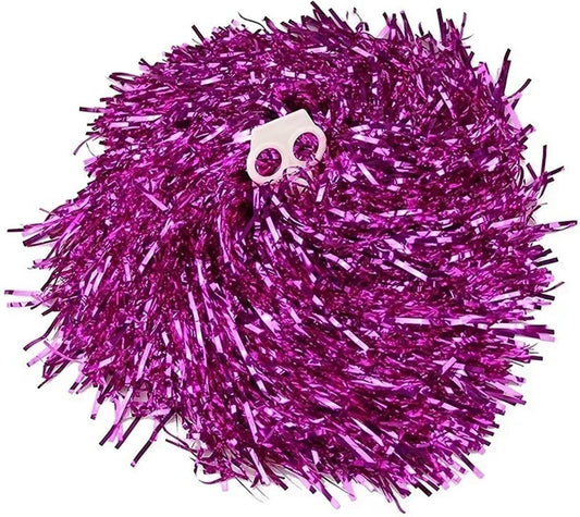 Cheerleading Pom Poms 6-Pack Metallic Cheerleading Pom Poms, for Dance Party Team Sports & Decor