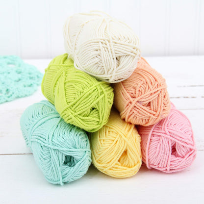 ThreadArt Cotton Crochet Yarn, Worsted Medium #4, 85yd, Peach 3508 | Pure cotton crochet yarn for dishcloths, bags, amigurumi and home decor. Soft feel with clean stitch definition.