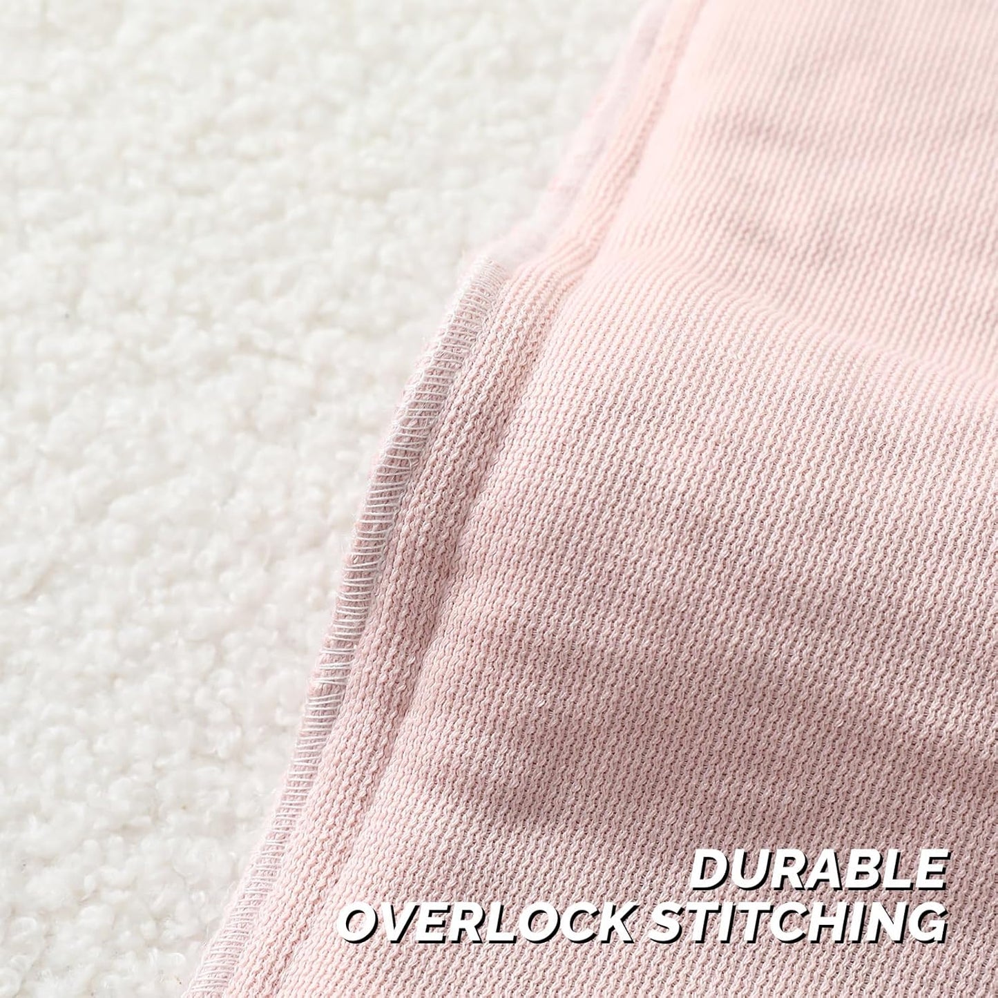 FUTEI Pink Throw Pillow Covers 18x18 Inch Set of 2,Furry Faux Fur Teddy Boucle Textured Cushion Covers,Soft Fluffy Decorative Pillow Case,Home Decor for Couch Bed Living Room Office