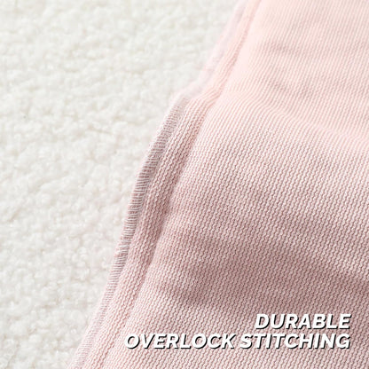 FUTEI Pink Throw Pillow Covers 18x18 Inch Set of 2,Furry Faux Fur Teddy Boucle Textured Cushion Covers,Soft Fluffy Decorative Pillow Case,Home Decor for Couch Bed Living Room Office