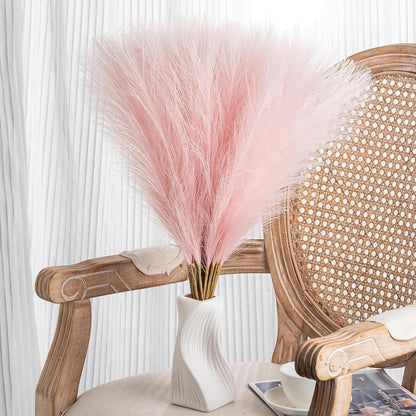 MVVM Blush Pink Pampas Grass Decor,78pcs Artificial Fluffy Pink Decor Flowers Faux Pampas Grass for Home Wedding Living Room Birthday Bathroom Wall Party Christmas Decoration