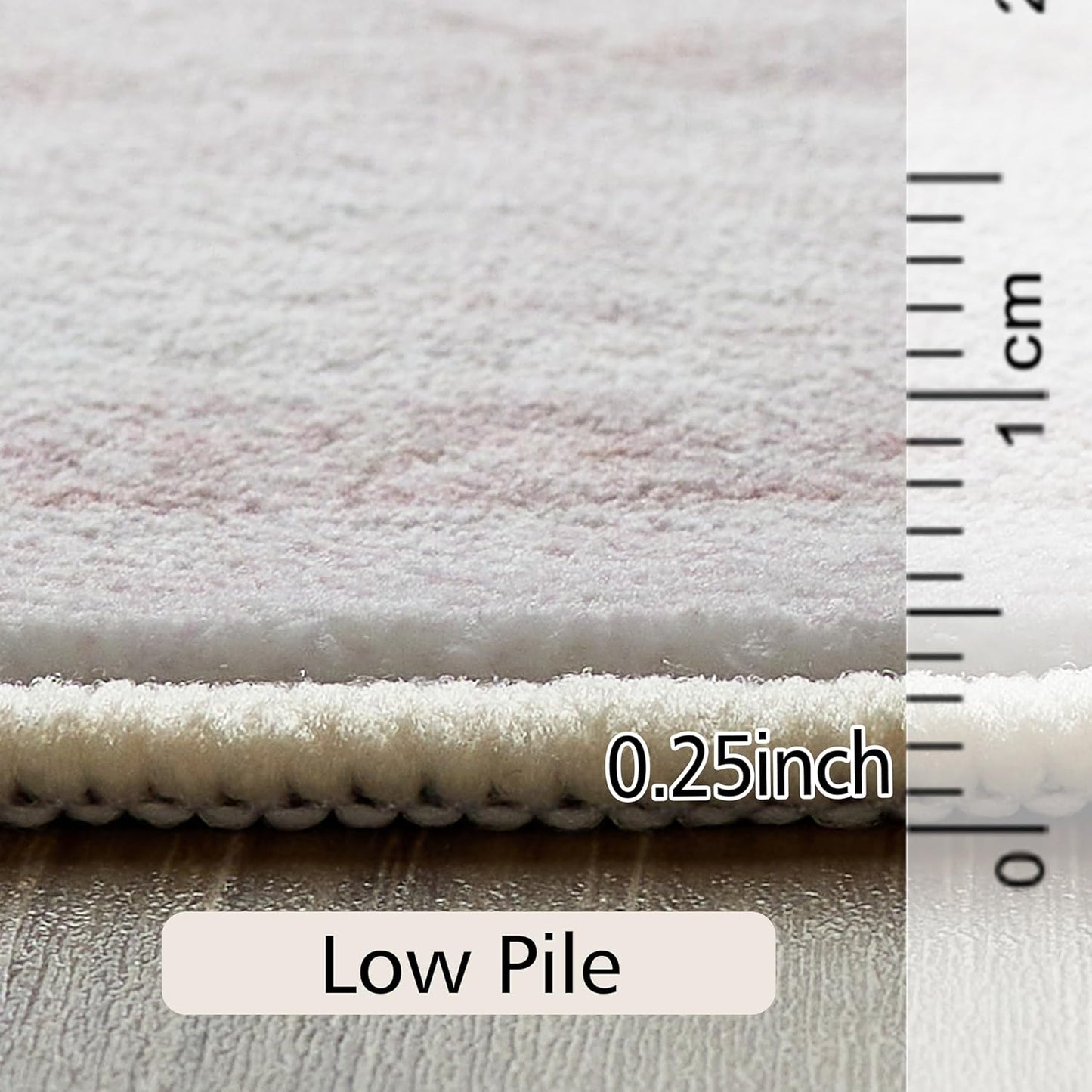 LAISE 5x7 ft Area Rug Pink – Boho Indoor Rug, Machine Washable, Non-Slip, Low Pile Rug for Living Room, Bedroom, Dining, Home Office