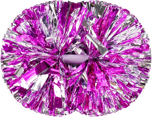 Shining Cheer Pom Poms 4pcs 6 Inch PET Handle Cheerleading Pompoms Performance Competition Durable Handheld Flower Pom Poms