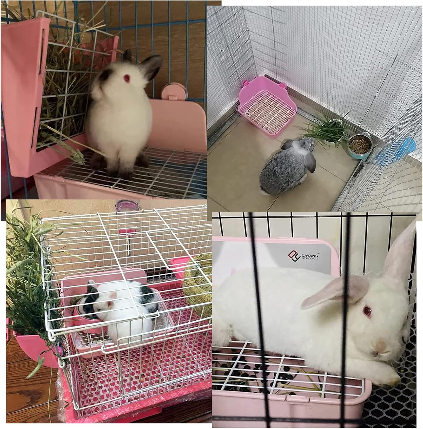 Guinea Pig Litter Box Corner Bunny Toilet Small Animal Potty Training with Dustpan Broom Chew Toys for Chinchilla Ferret Hedgehog Gerbil (10 Pcs)
