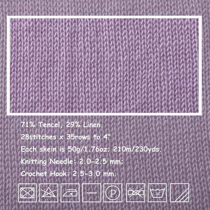 Linen rayon lyocell blend yarn, superfine fingering weight (1), 150g/5.29oz (3 strands, 50g/230yds per strand)- 12 Coral Pink