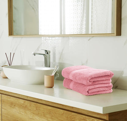 Utopia Towels 8 Piece Luxury Towel Set – Majestic Plush, Super Absorbent & Quicker-to-Dry, Thick 100% Ring Spun Cotton Towels for Bathroom, Spa & Hotel – 2 Bath, 2 Hand, 4 Washcloths, Dusty Pink