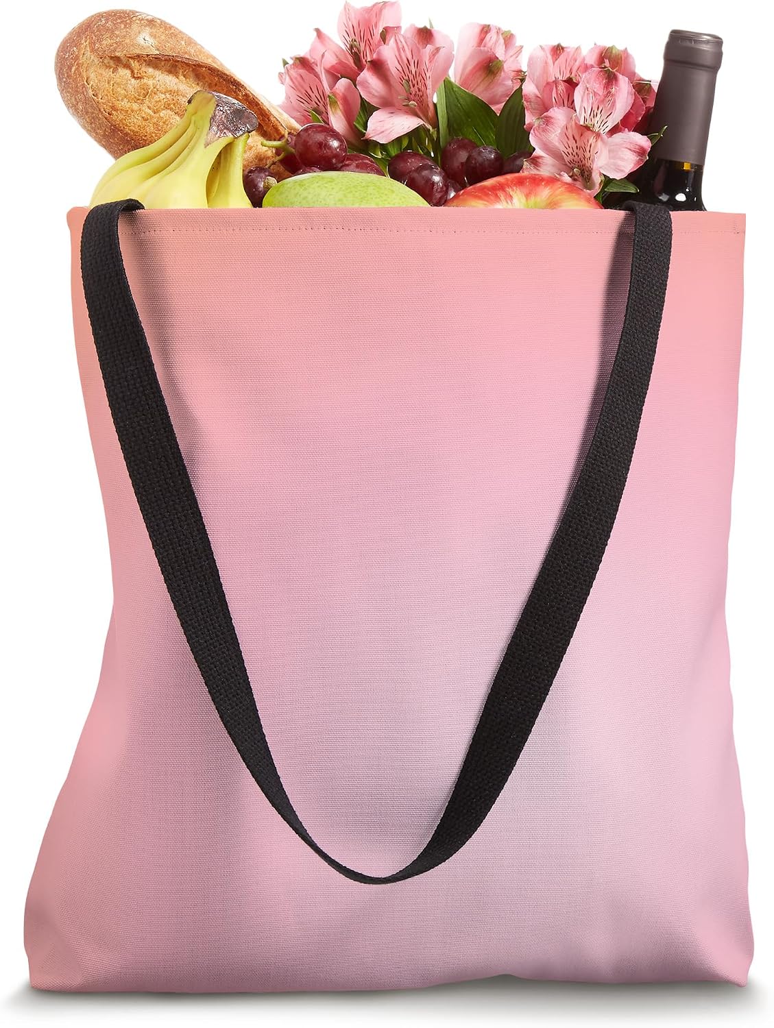 Pink Peach Aura Gradient Cute Summer Y2K Ombre Aesthetic Tote Bag