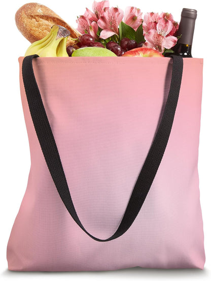 Pink Peach Aura Gradient Cute Summer Y2K Ombre Aesthetic Tote Bag
