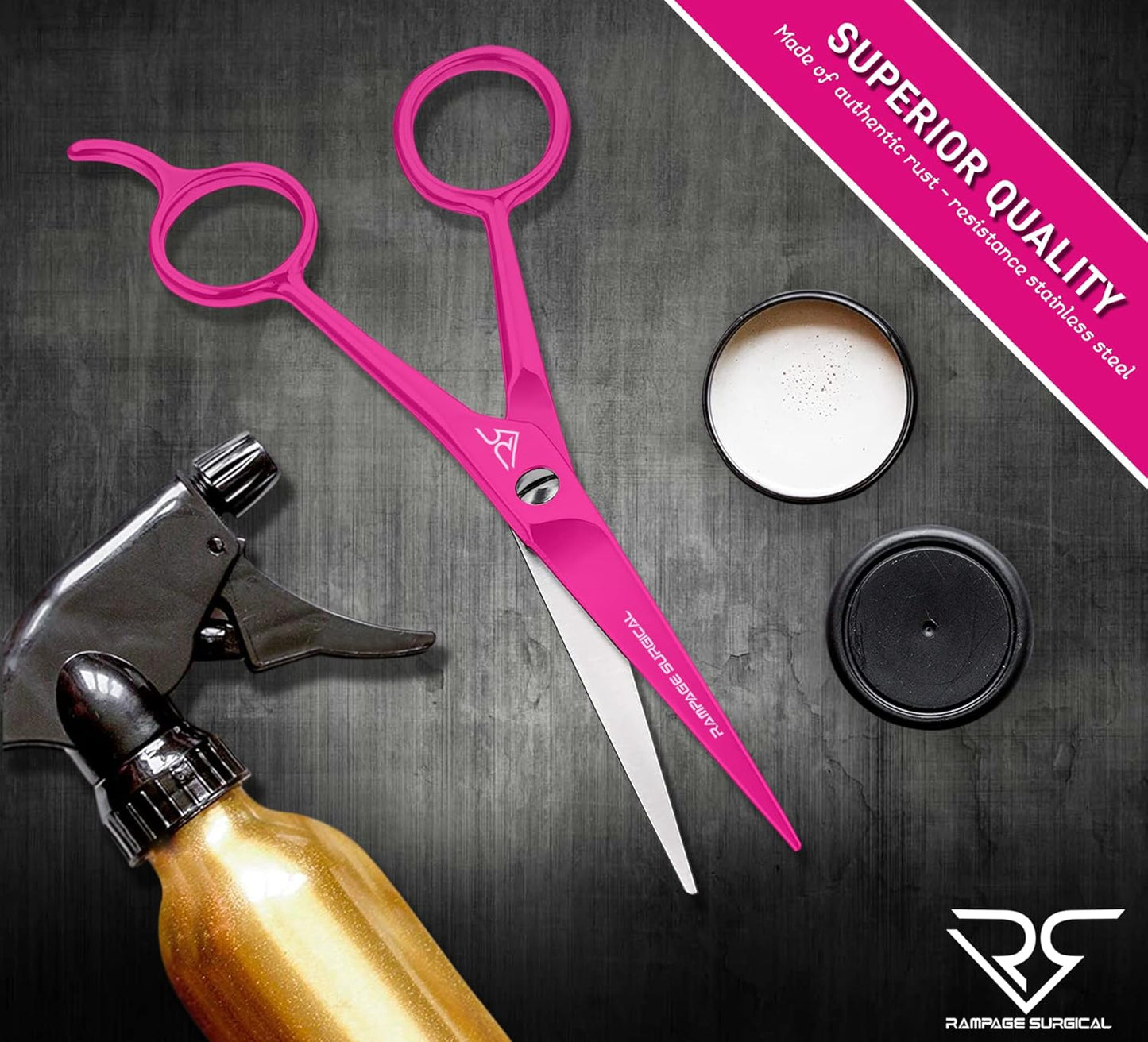 Professional Hairdresser Scissors 6.5" Inch Pink Hair Cutting Shears Japanese Stainless Steel Salon Barber Scissor (Barber Scissors, Japanese, B-4)