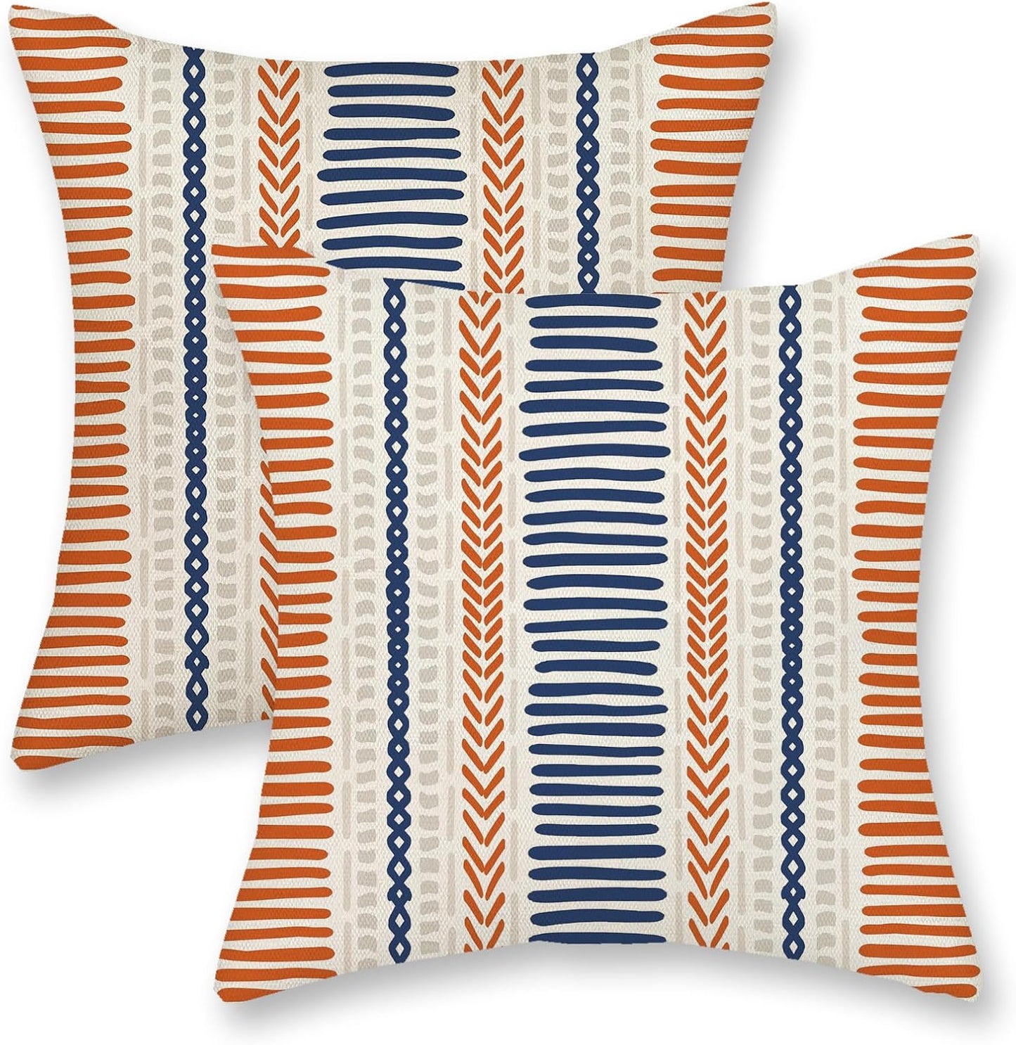 Pink Sage Green Pillow Covers 18x18 Inch 2 Pcs Boho Preppy Polka Dots Striped Decor Throw Pillows Modern Geometric Outdoor Farmhouse Decoration Pillowcase Linen Cushion Cover for Couch Sofa
