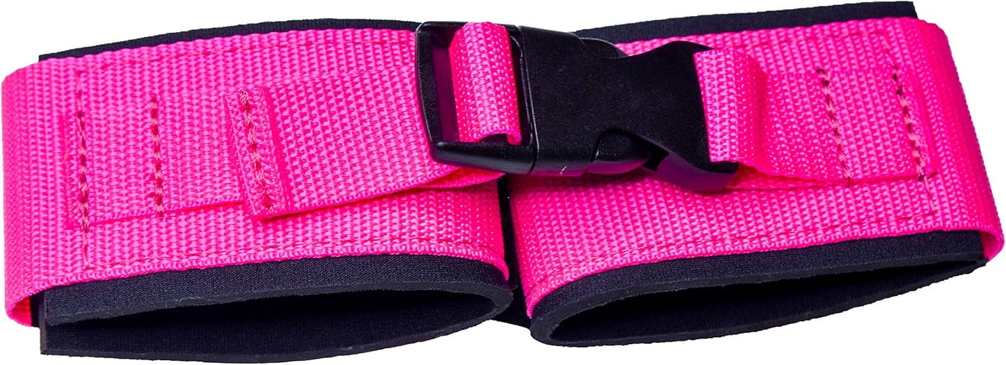 Myosource Kinetic Bands Tumble Pro X Ankle Straps Kit – Cheerleading Standing Tumbling Equipment, Gymnastics Backhandspring Trainer – Includes Flexibility Stunt Stretch Strap – Blue, Pink, Purple