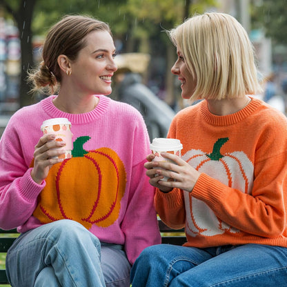 FYSUIMU 50 Pcs 8 Oz Fall Thanksgiving Disposable Coffee Cups with Lids and Sleeves Cute Pink Orange Pumpkin Paper Drinking Cups for Autumn Home Picnic Travel Office Business