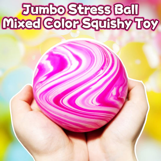 Giant Stretchy Stress Squeeze Balls - Squishy Toys for Kids - Stretch and Pull, Jumbo Stress Dough Ball, Novelty Squishy Fidget Squeeze Toys Gifts for Boys, Girls, Adults (Pink)
