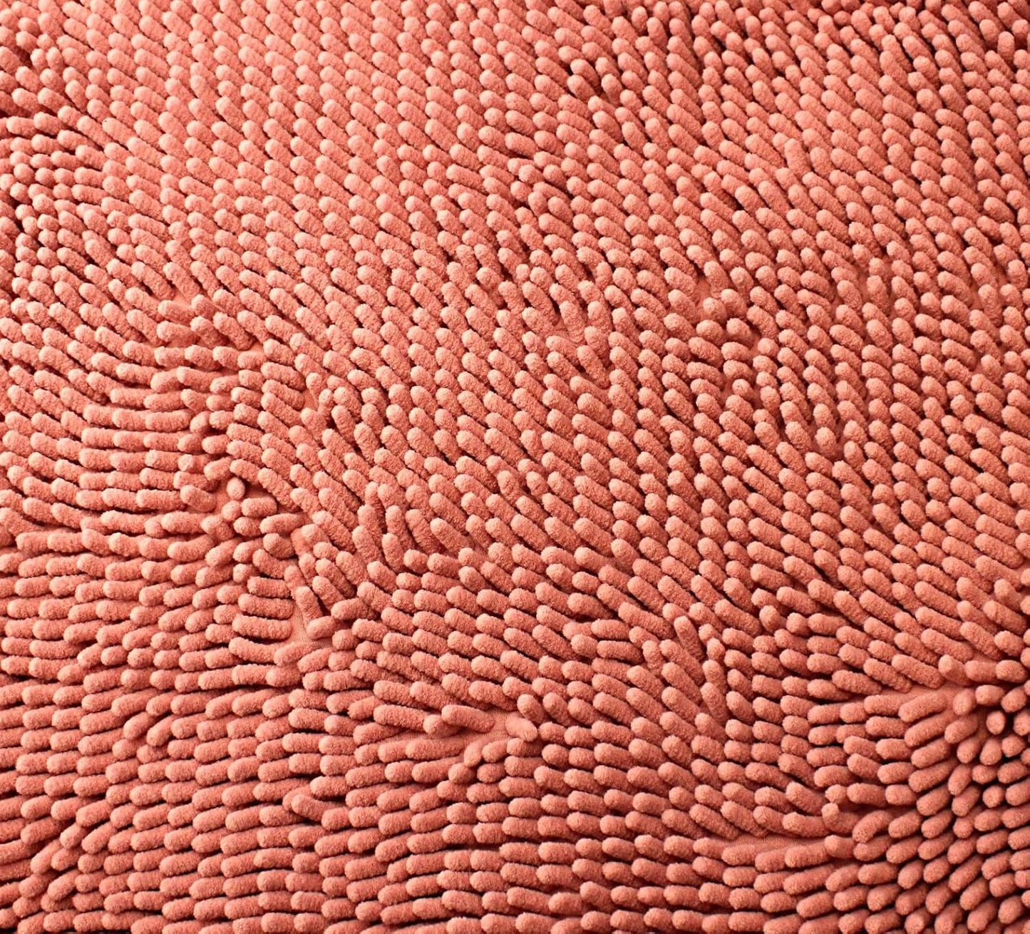 Dependable Industries inc. Essentials Luxury Butter Chenille Bath Mat Extra Soft and Absorbent Shaggy Noodle Shower Rug Non Slip Machine Washable 17" x 24" (Blush)