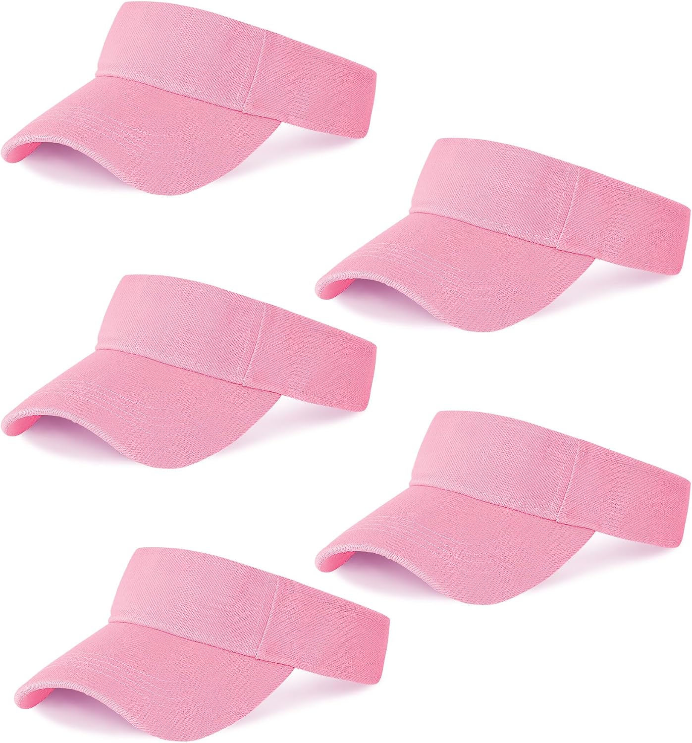 Marrywindix 5 Pieces Sport Wear Athletic Visor Sun Sports Visor Hat Visor Adjustable Cap for Women and Men (One Size)