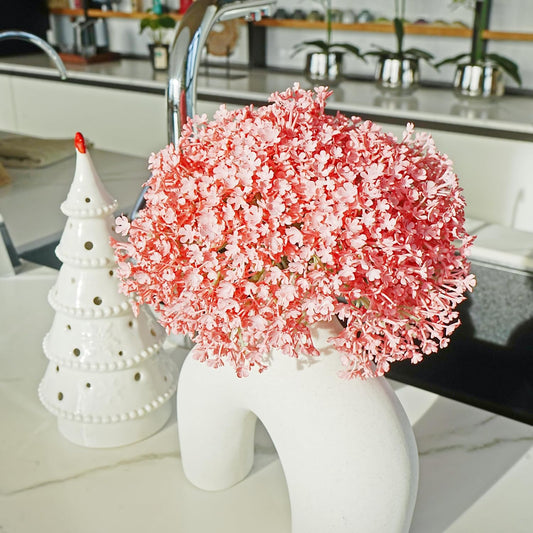Babys Breaths Artificial Flower Bouquets, 12 Pcs Small Fake Babys Breath Faux Gypsophila Flowers for Home Office Party Decor, Baby Shower, Bridal Wedding Bouquet, Table Centerpieces