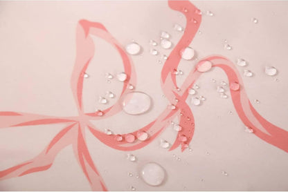 Bow Shower Curtain, Coquette Handcrafted Bow Tie Bath Curtain for Master Bathroom, Ruched Microfiber Bathroom Curtain with 12 Buttonholes, 72" W x 72" H (Coquette Pink)
