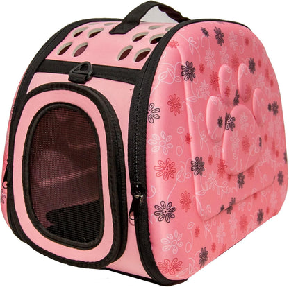 PetLike Airline Approved Pet Carrier Soft Sided Collapsible Travel Bag for Cats & Small Dogs (Pink, Smooth)