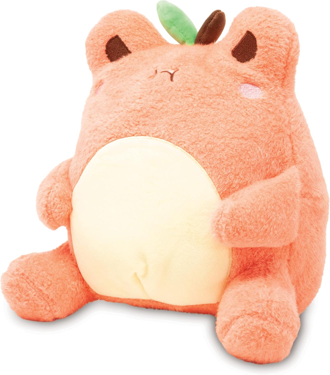 Cuddle Barn PlushGoals - Peach Wawa | Super Soft Cute Kawaii Froggie Dressed As Fruit Collectible Stuffed Animal Plush Toy, 9 inches